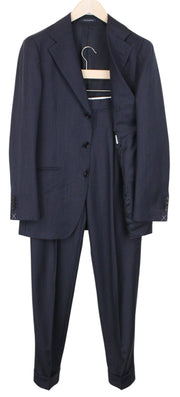SUITSUPPLY Havana Men's UK36R Navy Stripe 2Pc Suit Slim Super 130's Wool