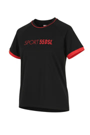 DIESEL Amtee-Crossoon-WT15 Men T-Shirt S Black 55DSL Sport Jersey Short Sleeved