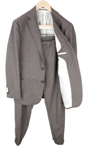 SUITSUPPLY Havana Patch Men's Suit UK42R Super 120's Brown Wool Slim Cut