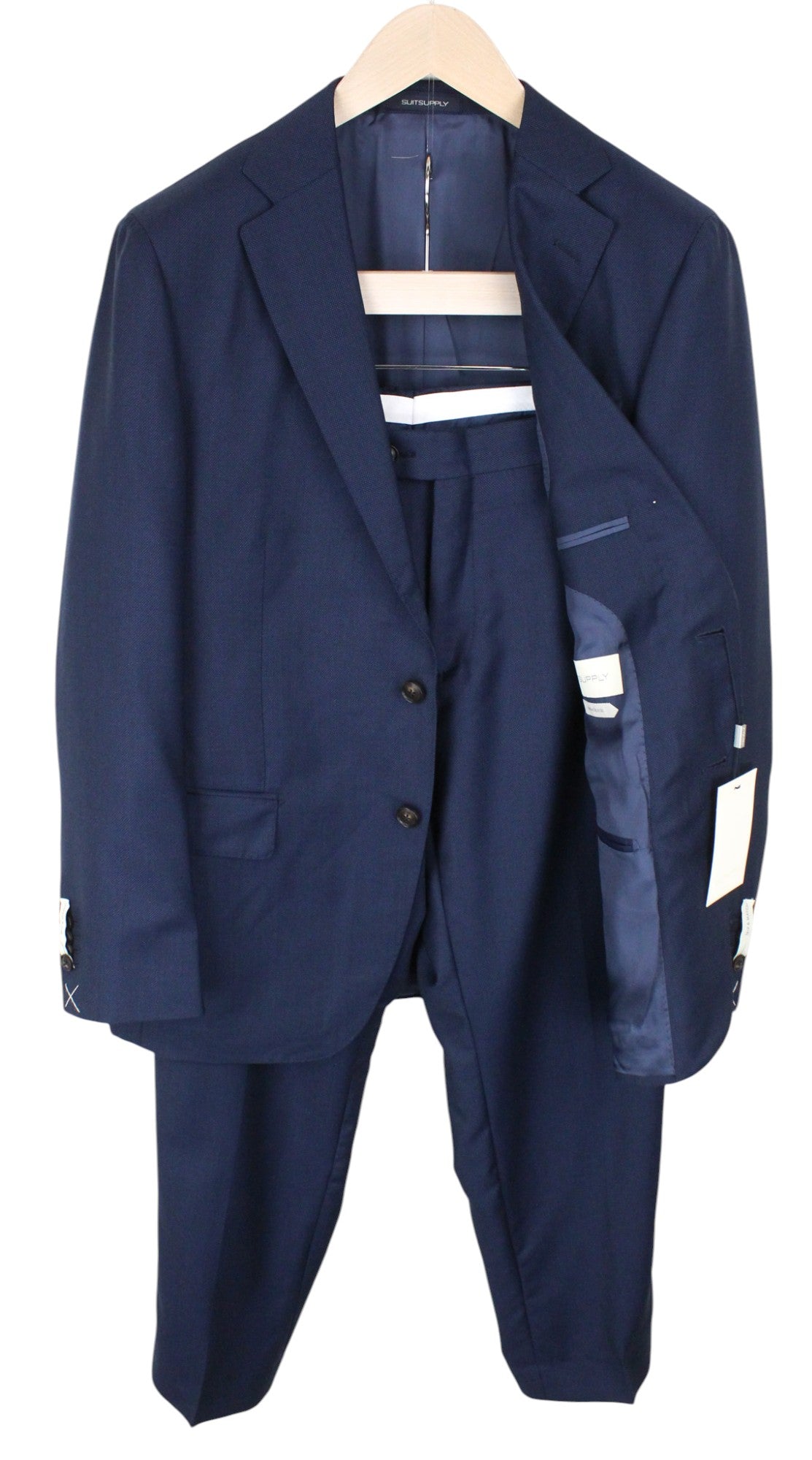 SUITSUPPLY Sienna Men's UK40S Formal Suit Blue Super 130's Wool 2-Piece