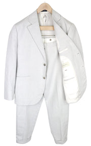 SUITSUPPLY La Spalla Men's Suit UK42S Grey Linen Cotton Single-Breasted 2 Pc