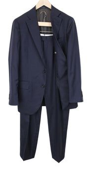 SUITSUPPLY La Spalla Men's Suit UK44R Pure Wool Navy Blue Two Piece Single