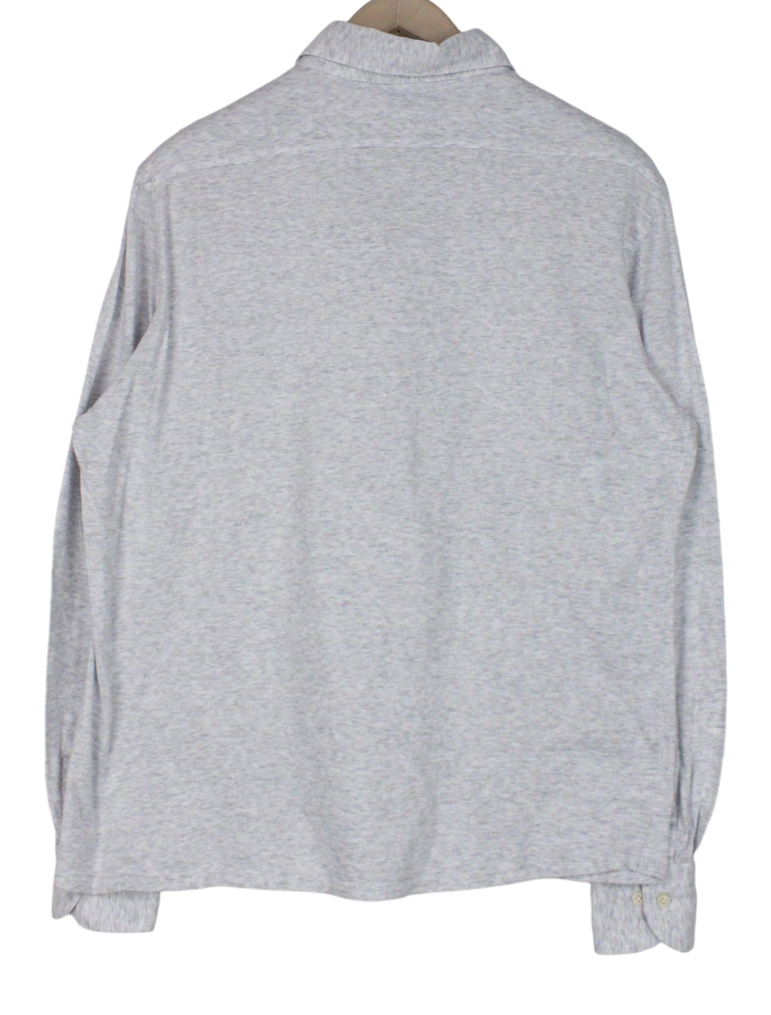 SUITSUPPLY vyriški išskleidžiami marškinėliai 41/42/16/16.5 pilki ploni polo marškinėliai iš medvilnės 