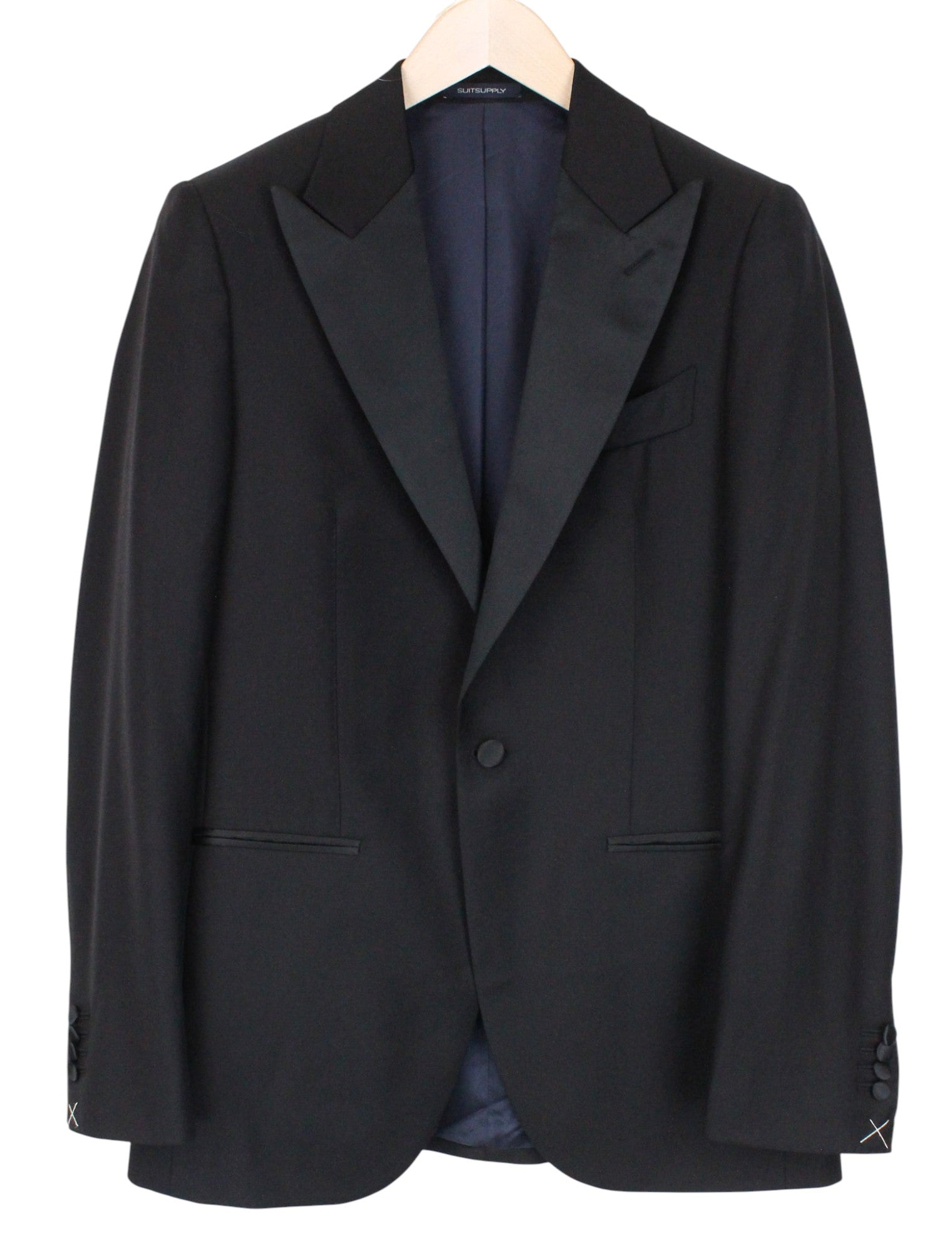 SUITSUPPLY La Spalla Men's Suit UK36R Navy Wool 3 Piece Single Front