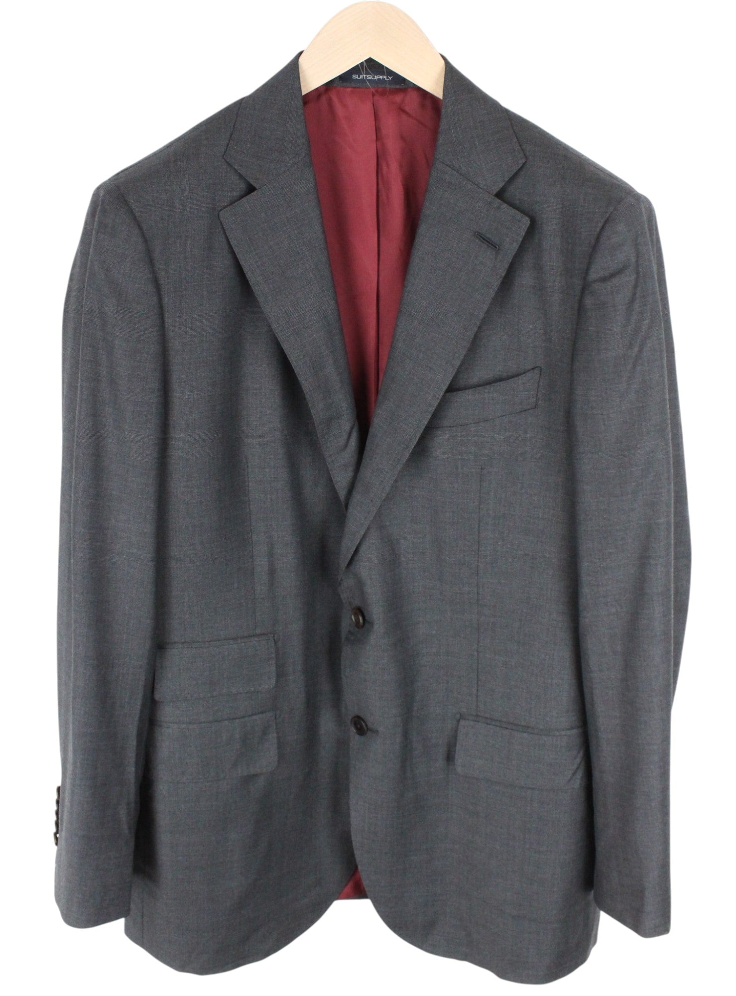 SUITSUPPLY La Spalla Men's UK44L Grey Wool Lined Suit Ing Loro Piano