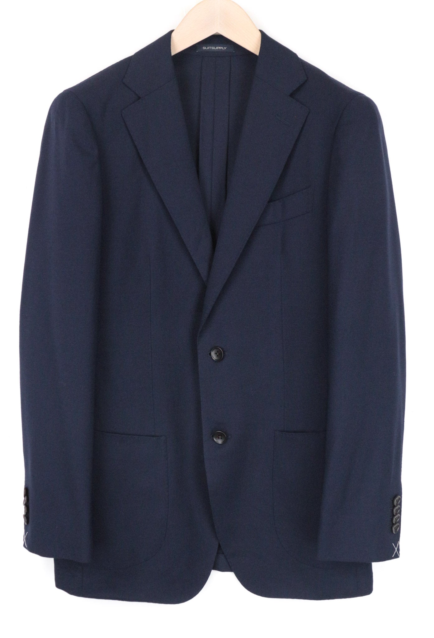 SUITSUPPLY La Spalla Men's Suit UK34R UK36R 3-Piece Blue Pure Wool Classic Fit