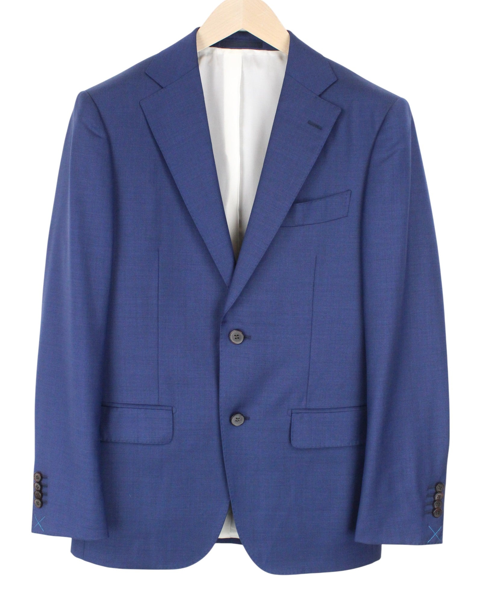 SUITSUPPLY Napoli Men's UK36R Classic Blue Pure Wool Super 110's 2 Piece Suit