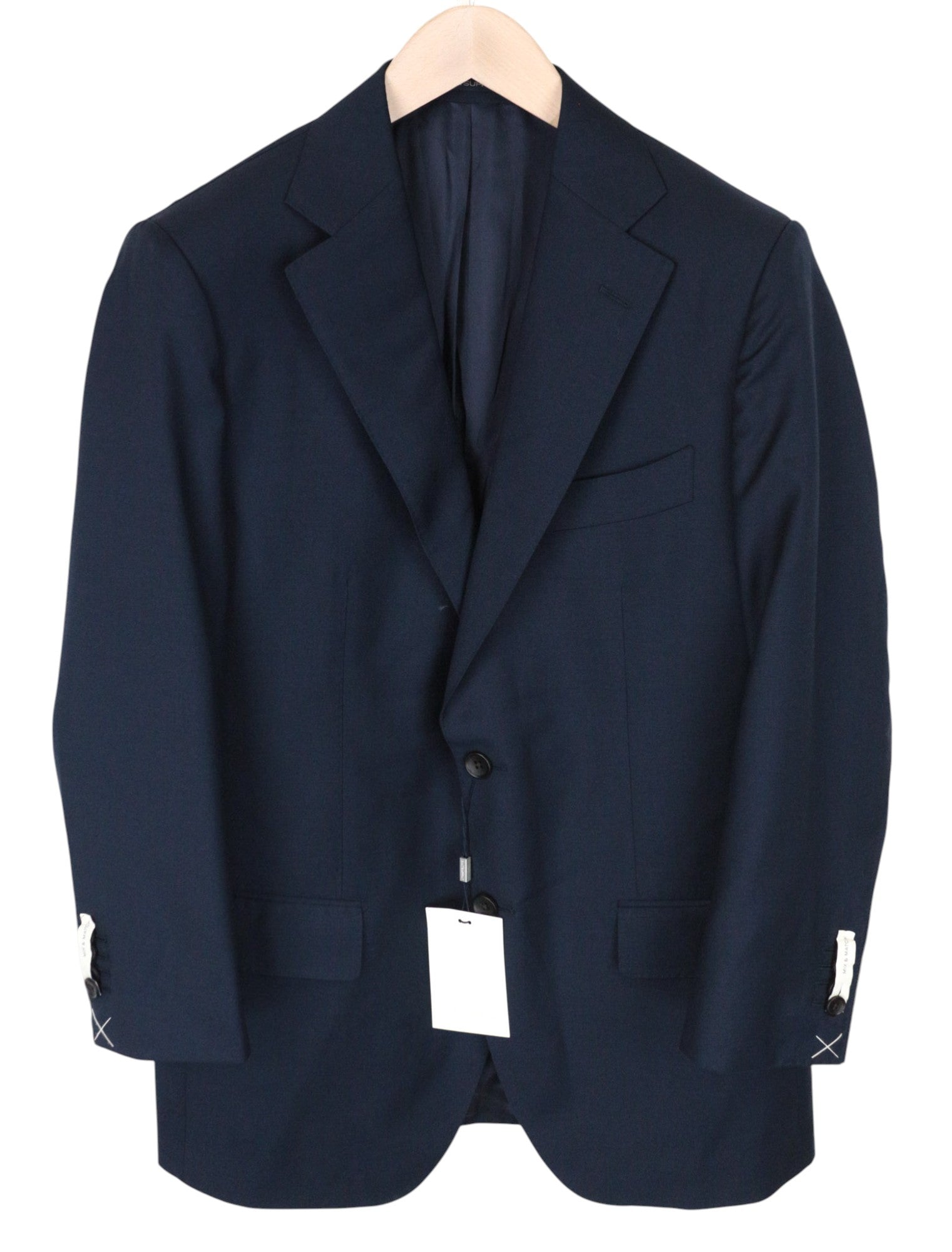 SUITSUPPLY Lazio Men's Suit UK40R Blue Super 110's Wool Slim Unlined 2 Pc