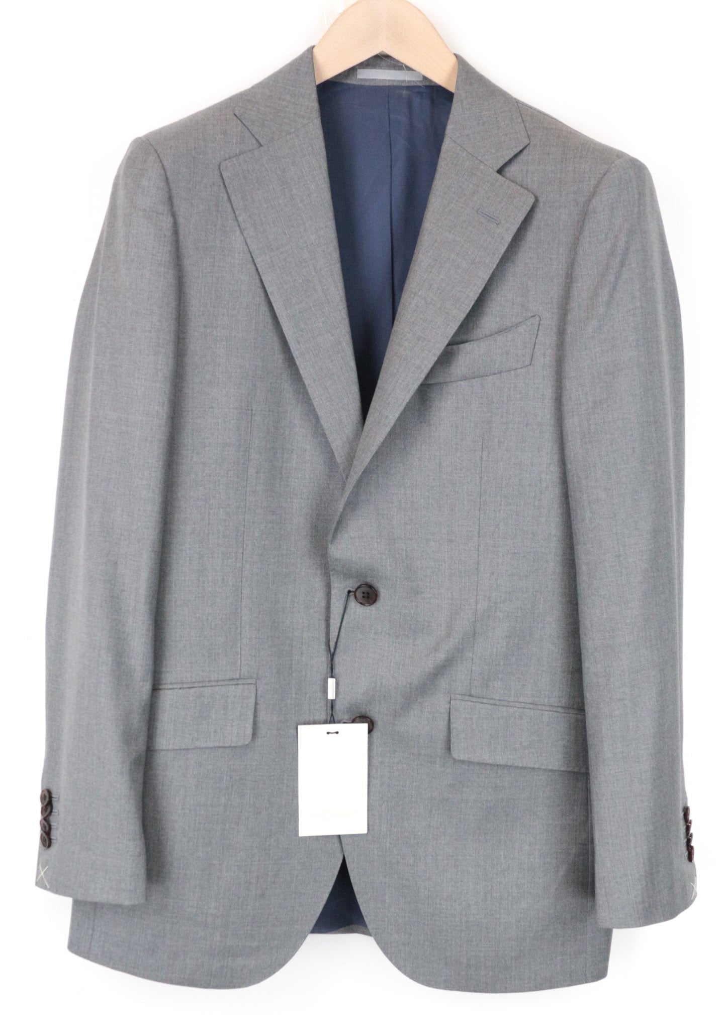 SUITSUPPLY La Spalla Suit UK38L Men's Grey Wool 2Pc Single-Breasted Classic