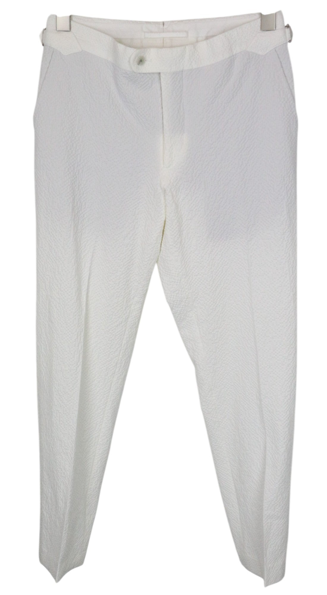 SUITSUPPLY Havana Men's Suit UK34R White Slim Double-Breasted Cotton Stretch 2Pc