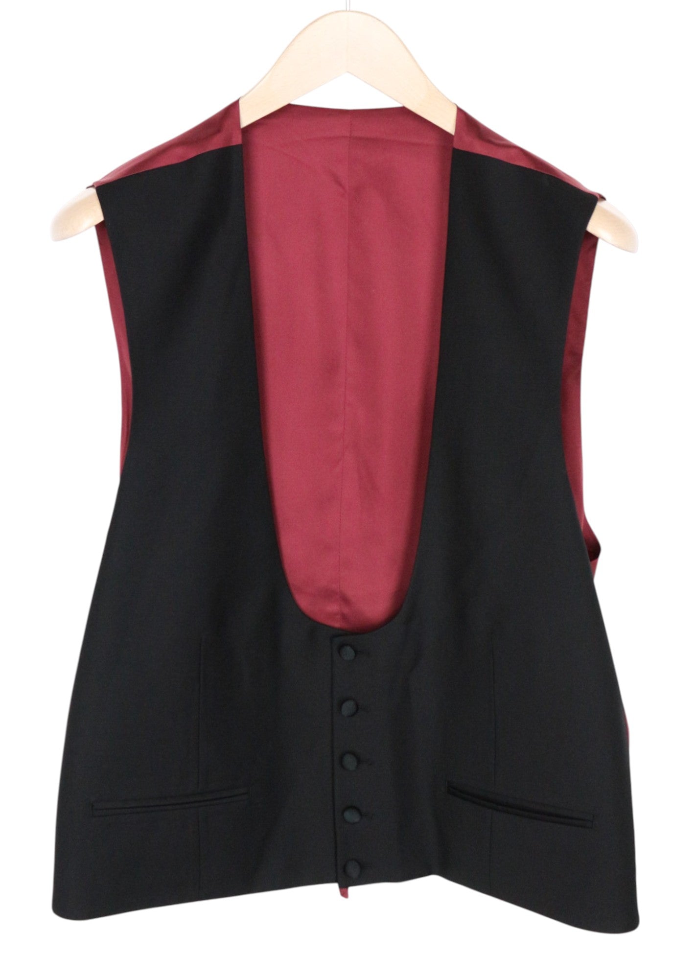 SUITSUPPLY Lazio Tuxedo Men's Suit UK46R Black Velvet Wool S110 Slim 3 Pc