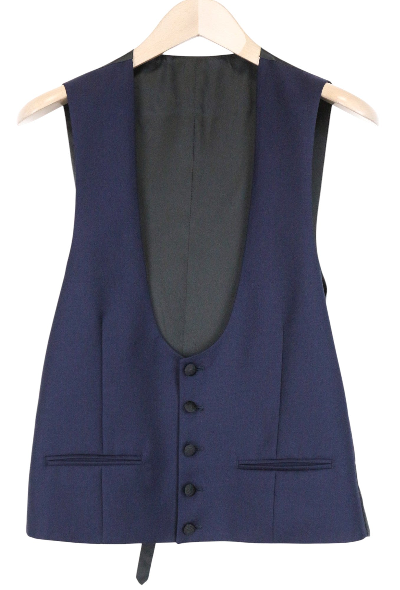 SUITSUPPLY Lazio Tuxedo Men's Suit UK36R Slim Fit Navy Super 130's Wool 3-Piece