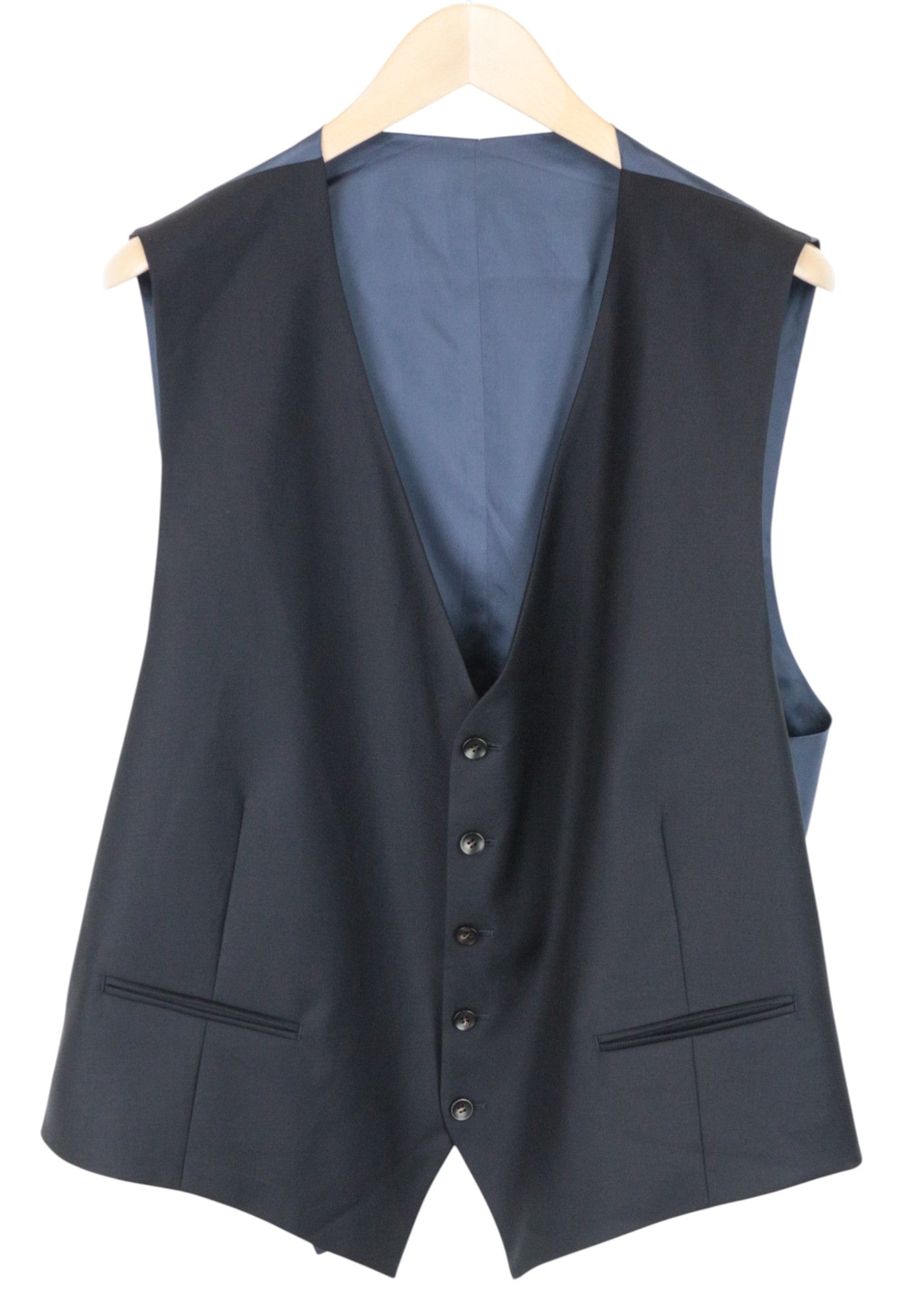 SUITSUPPLY Havana Suit Men's UK54R Blue 3Pc Pure Wool Single-Breasted Cut