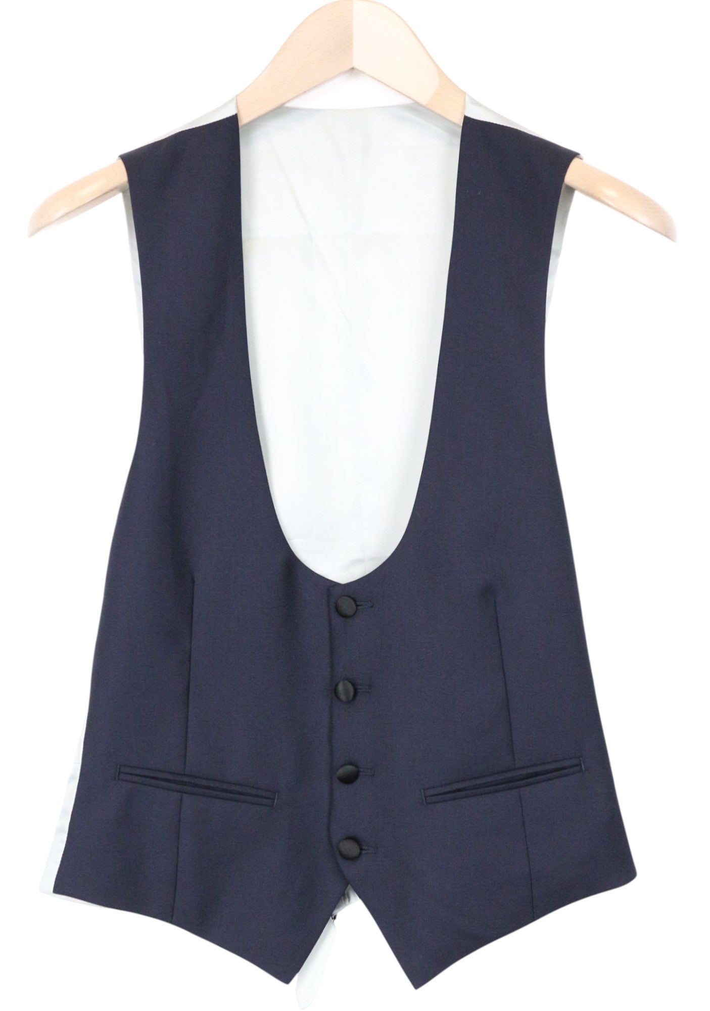 SUITSUPPLY La Spalla Tux Men's Suit UK34S Blue 3 Piece Pure Wool Single-Breasted