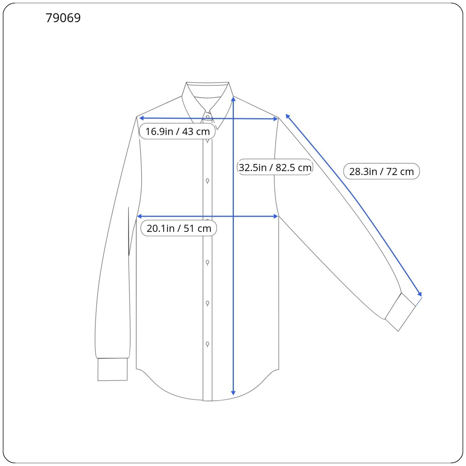 SUITSUPPLY Men's Formal Shirt 38L/15L Extra Slim Blue Cotton Striped