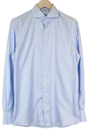 „SUITSUPPLY Traveller“ vyriški formalūs marškiniai, 41 dydis, itin ploni, mėlyni, languotomis rankovėmis 