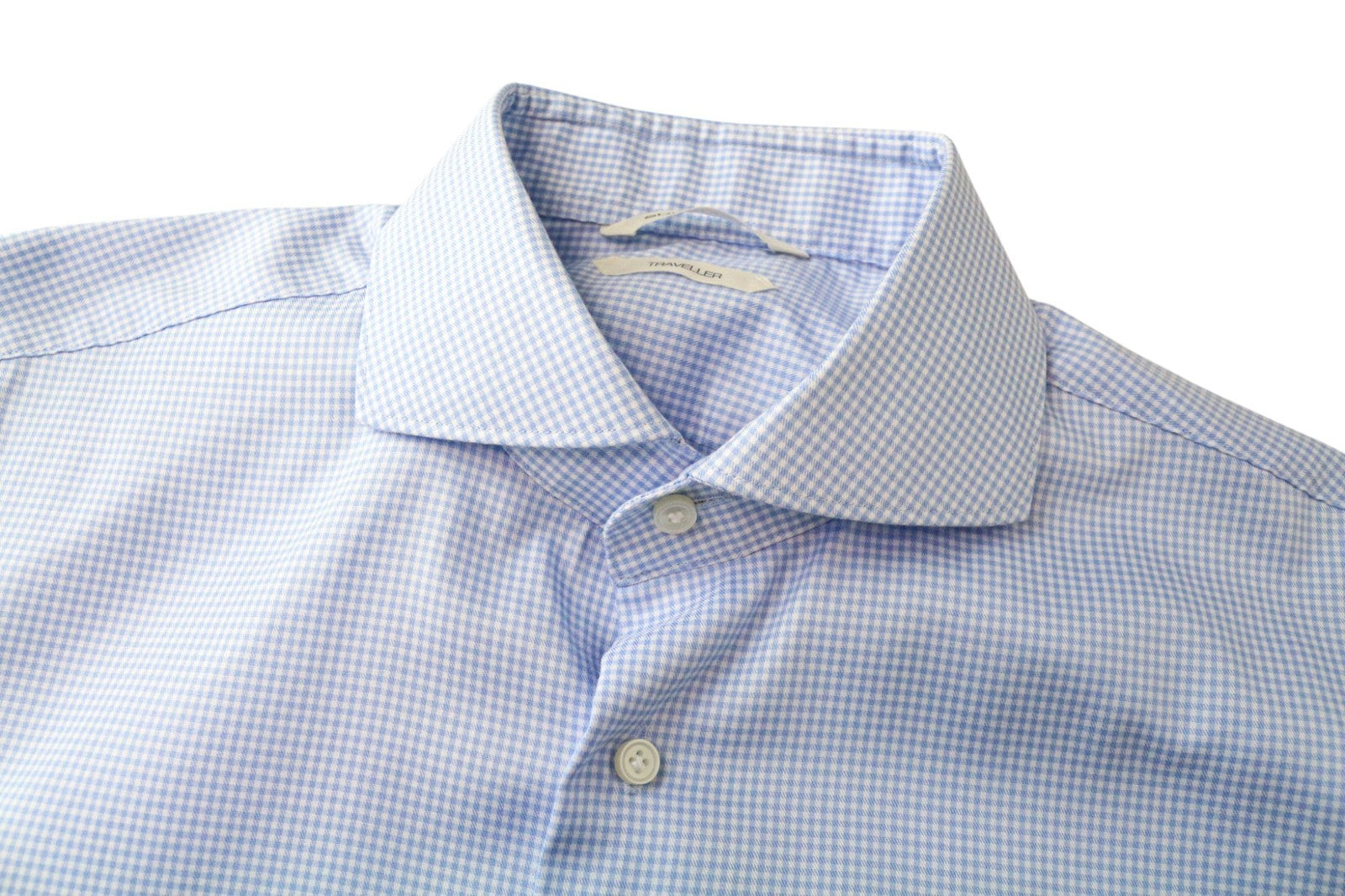 „SUITSUPPLY Traveller“ vyriški formalūs marškiniai, 41 dydis, itin ploni, mėlyni, languotomis rankovėmis 