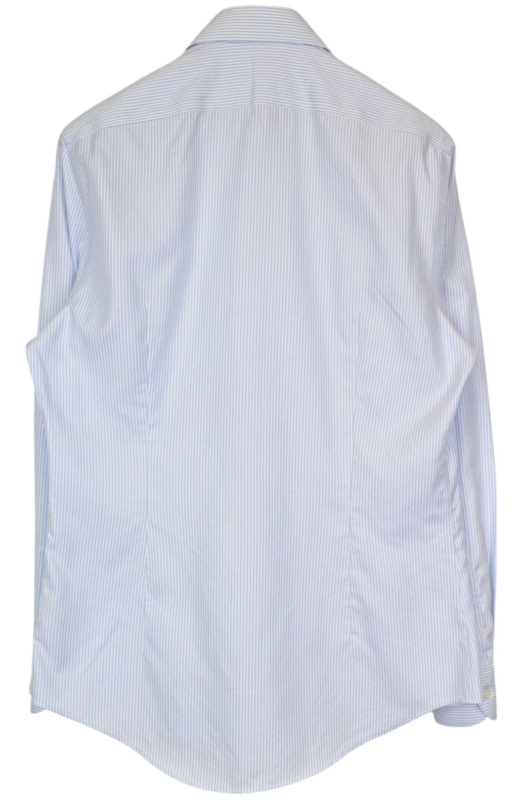 SUITSUPPLY Men's Formal Shirt 41/16 Extra Slim Blue Pure Cotton Striped Cutaway