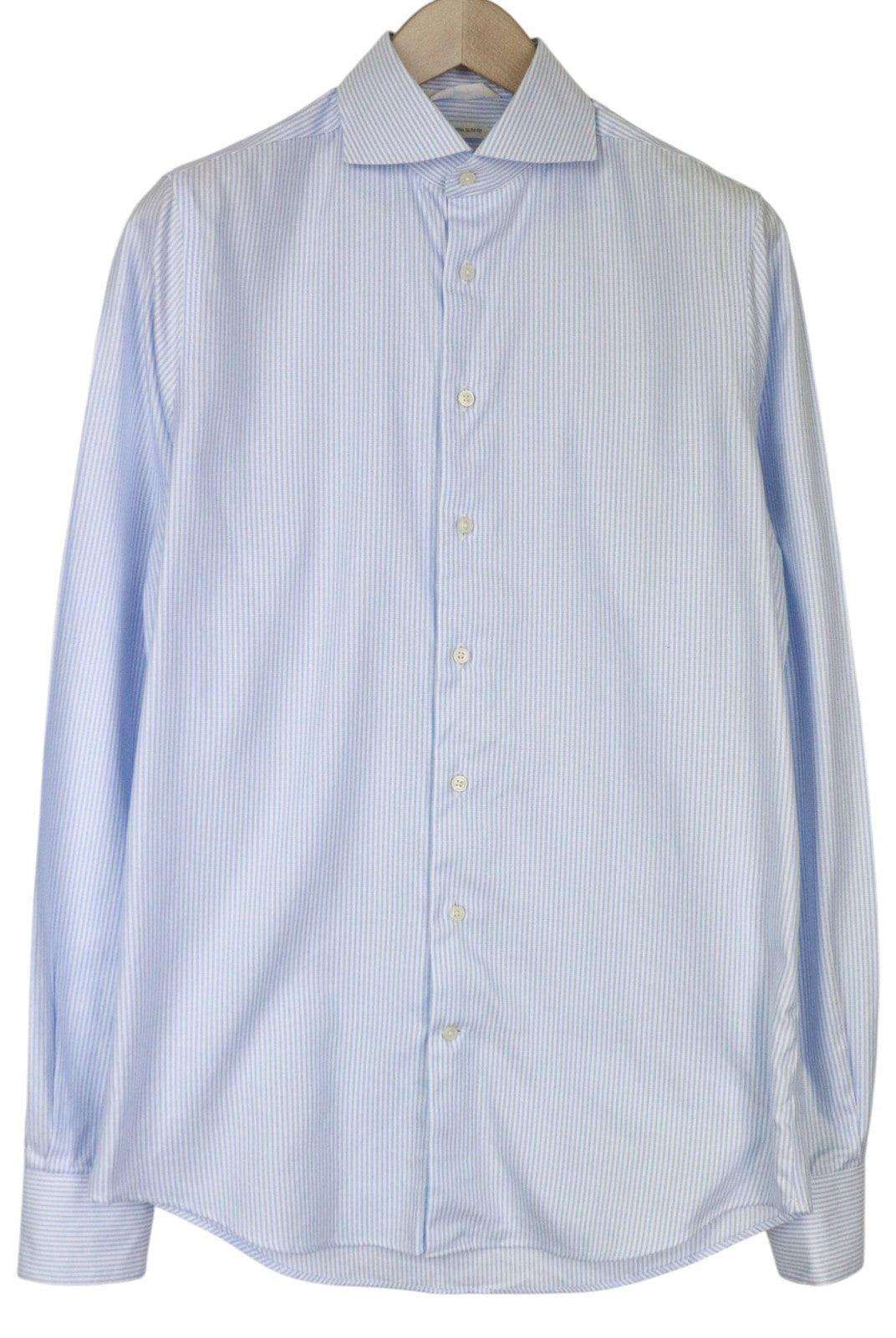 SUITSUPPLY Men's Formal Shirt 39L/15 1/2L Extra Slim Blue Pure Cotton Striped