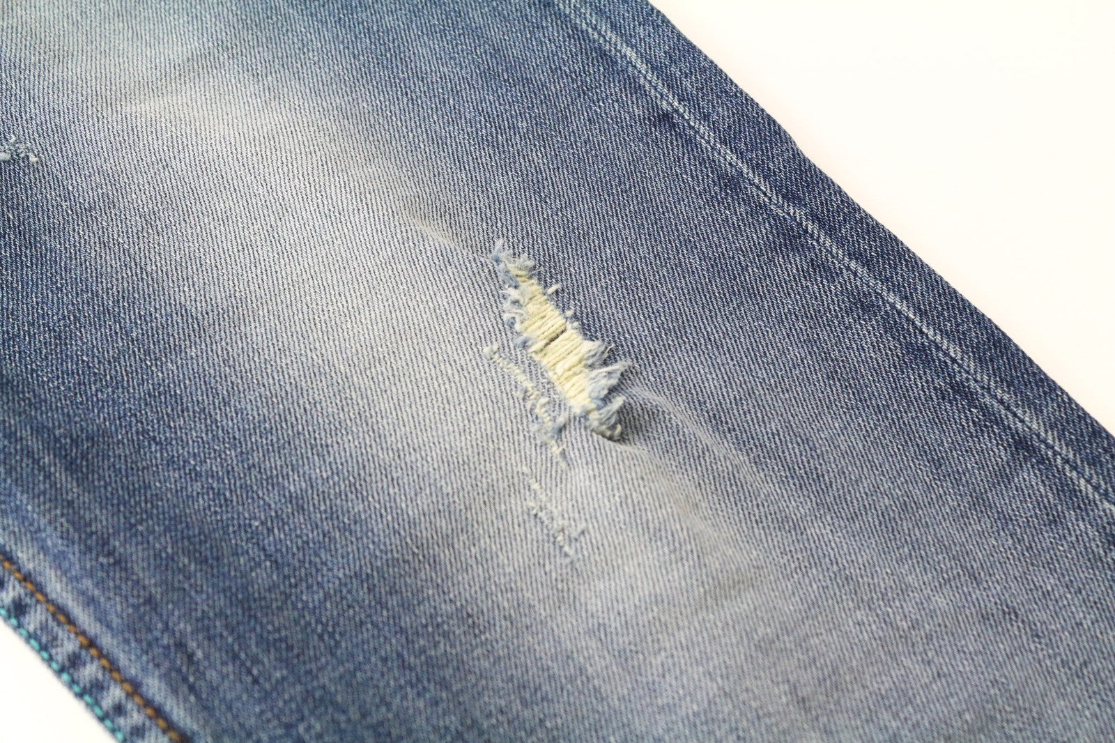 TAKESHY KUROSAWA TK75 Men's Jeans W30 Blue Distressed Slim Stretch Button-Fly