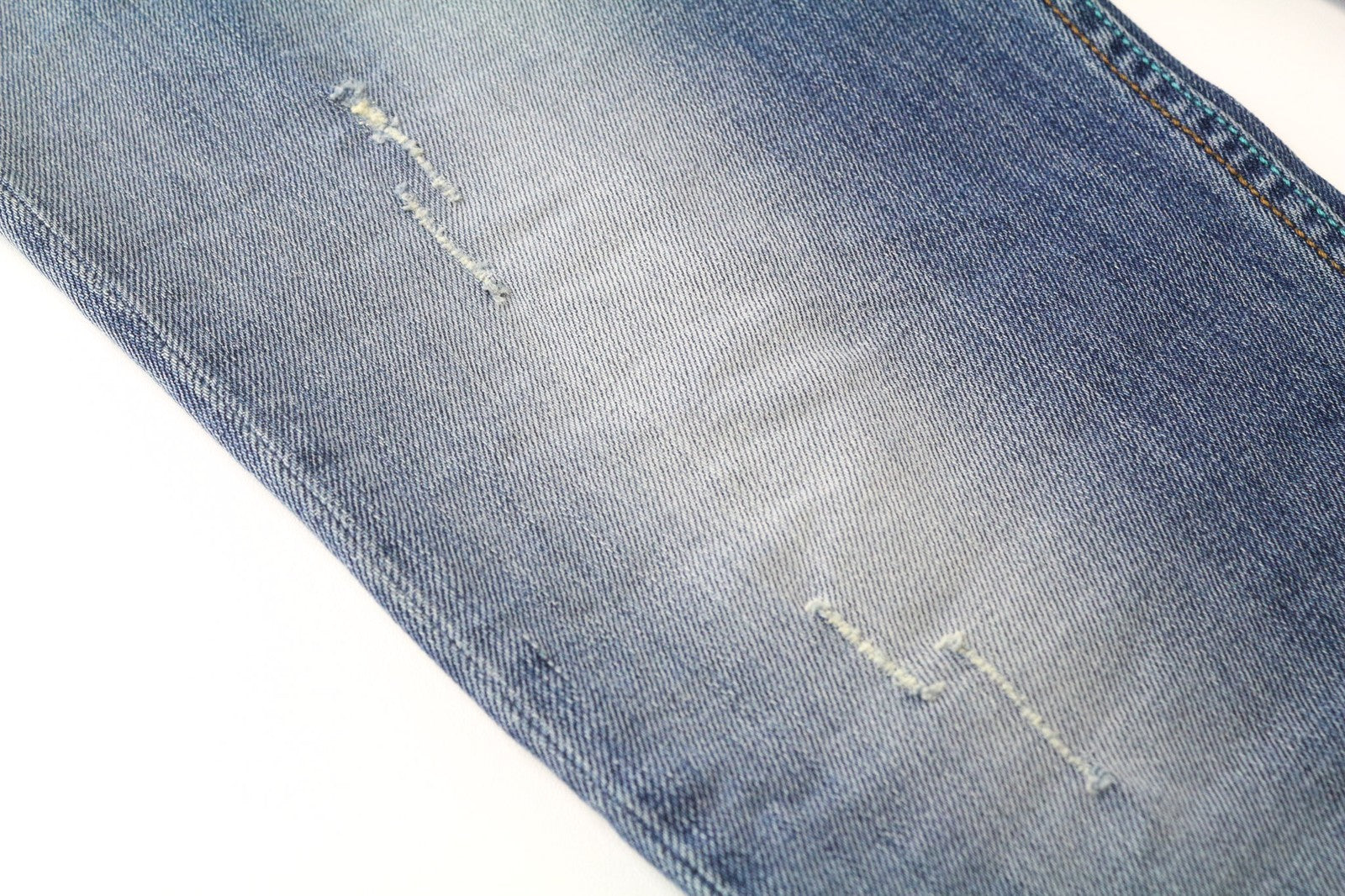 TAKESHY KUROSAWA TK75 Men's Jeans W30 Blue Distressed Slim Stretch Button-Fly