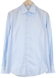 „SUITSUPPLY Traveller“ vyriški formalūs marškiniai, 39L/15 1/2L, ploni mėlyni medvilniniai rankoviai 