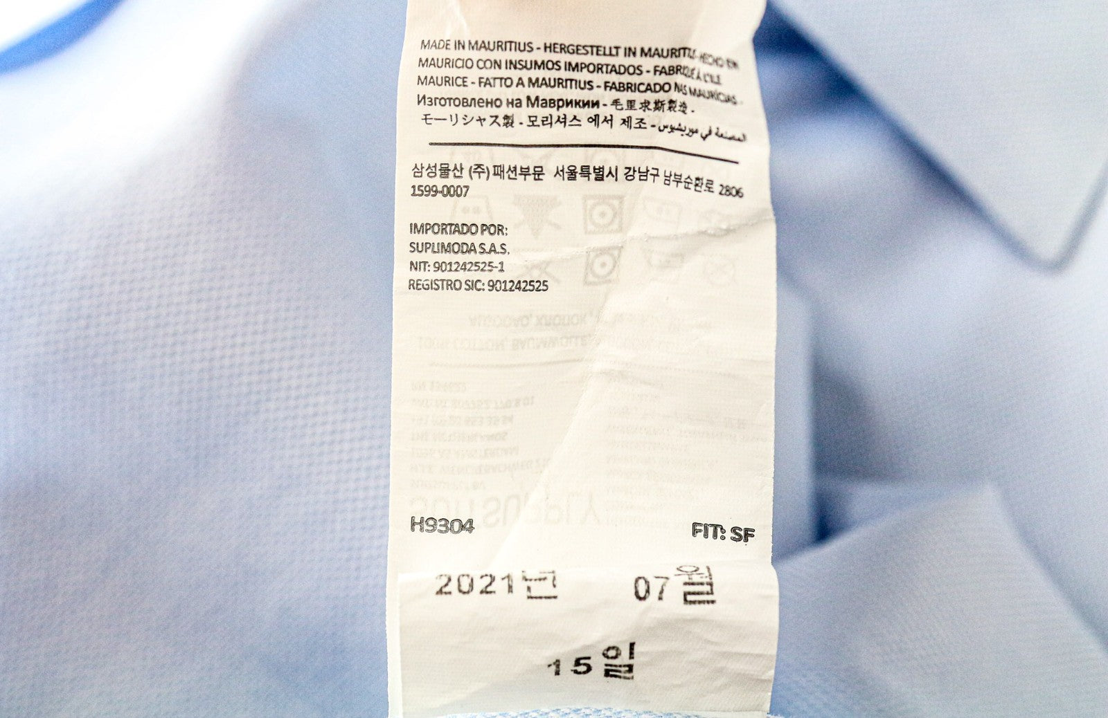 „SUITSUPPLY Traveller“ vyriški formalūs marškiniai, 39L/15 1/2L, ploni mėlyni medvilniniai rankoviai 