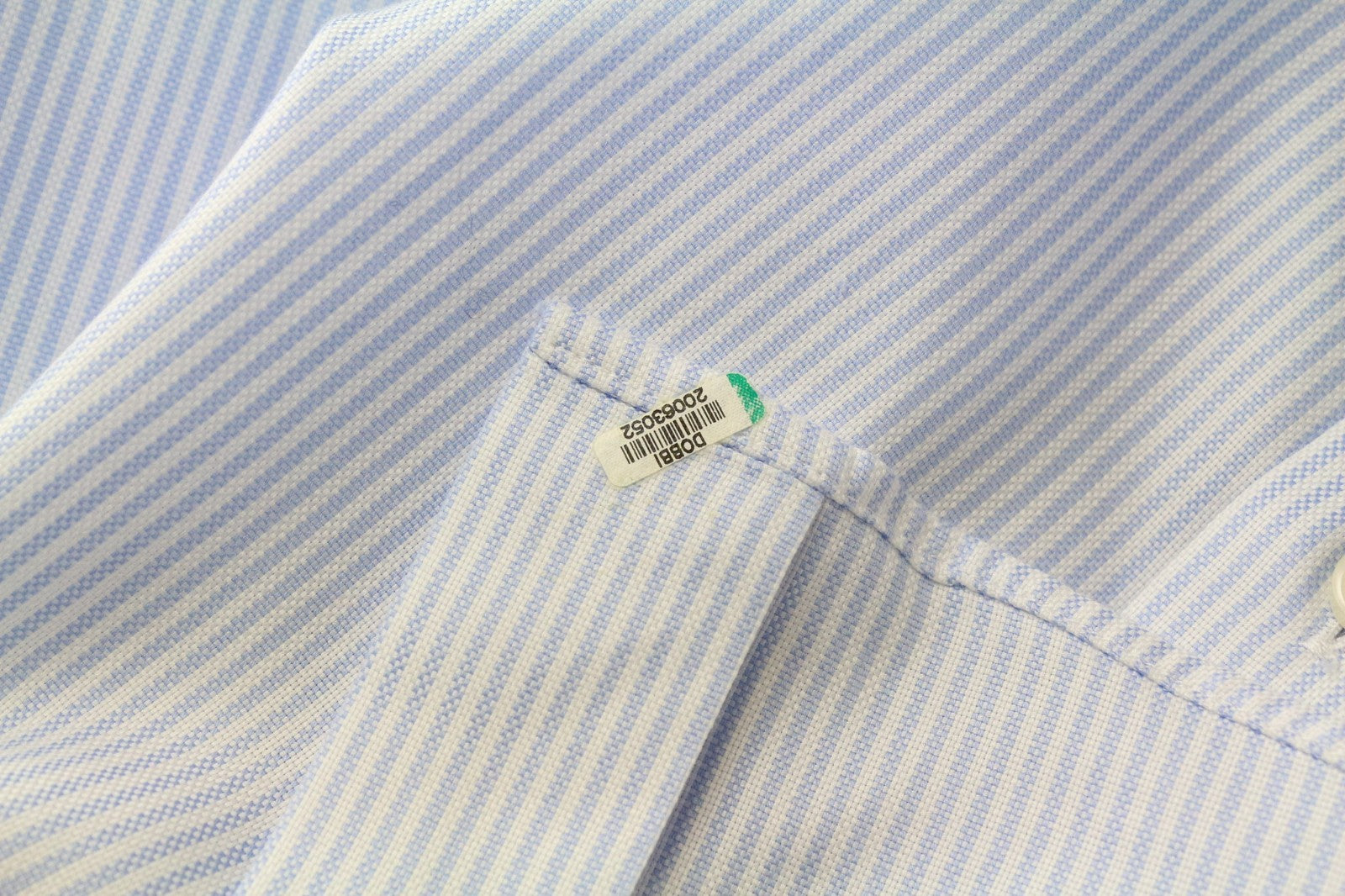 SUITSUPPLY Men's Formal Shirt 39/15 1/2 Extra Slim Blue Cotton Striped Sleeve