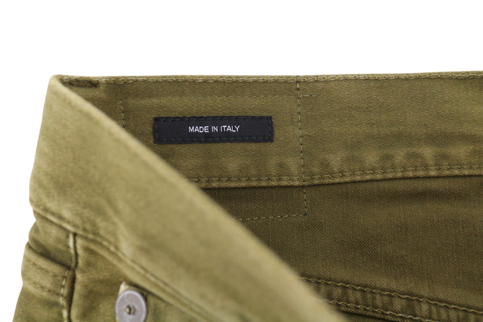 R13 Boyfriend moteriški džinsai, 30 alyvuogių spalvos, dažyta moleskine, trumpinti, išblukę, FW25 