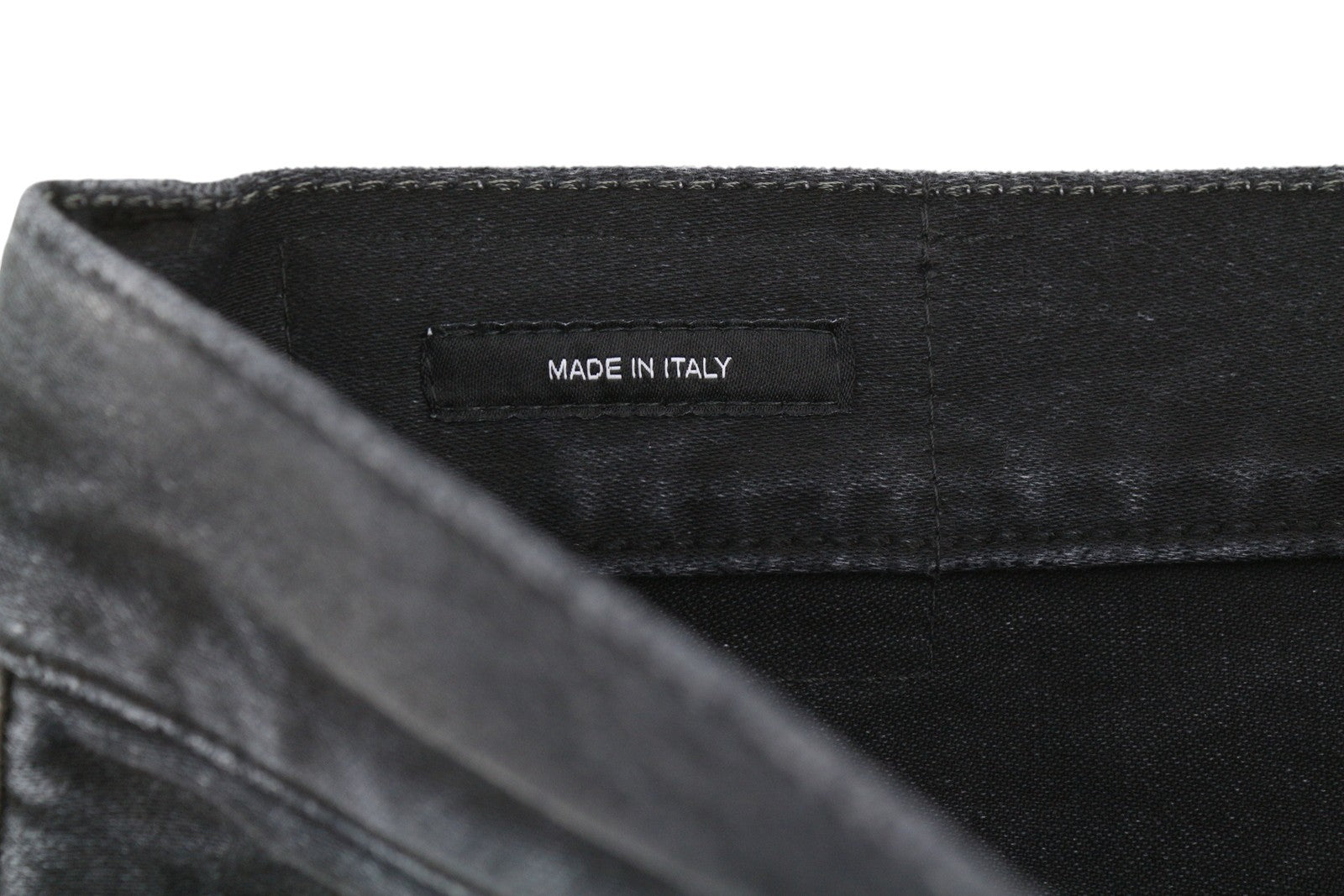 R13 X-BF moteriški džinsai 26 juodi dažyti moleskino trumpinti užtrauktuku FW25 