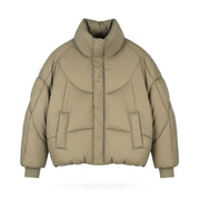 JJXX Jack&Jones Saga Nylon Quilted Women Jacket L Brindle Oversized Hidden Hood