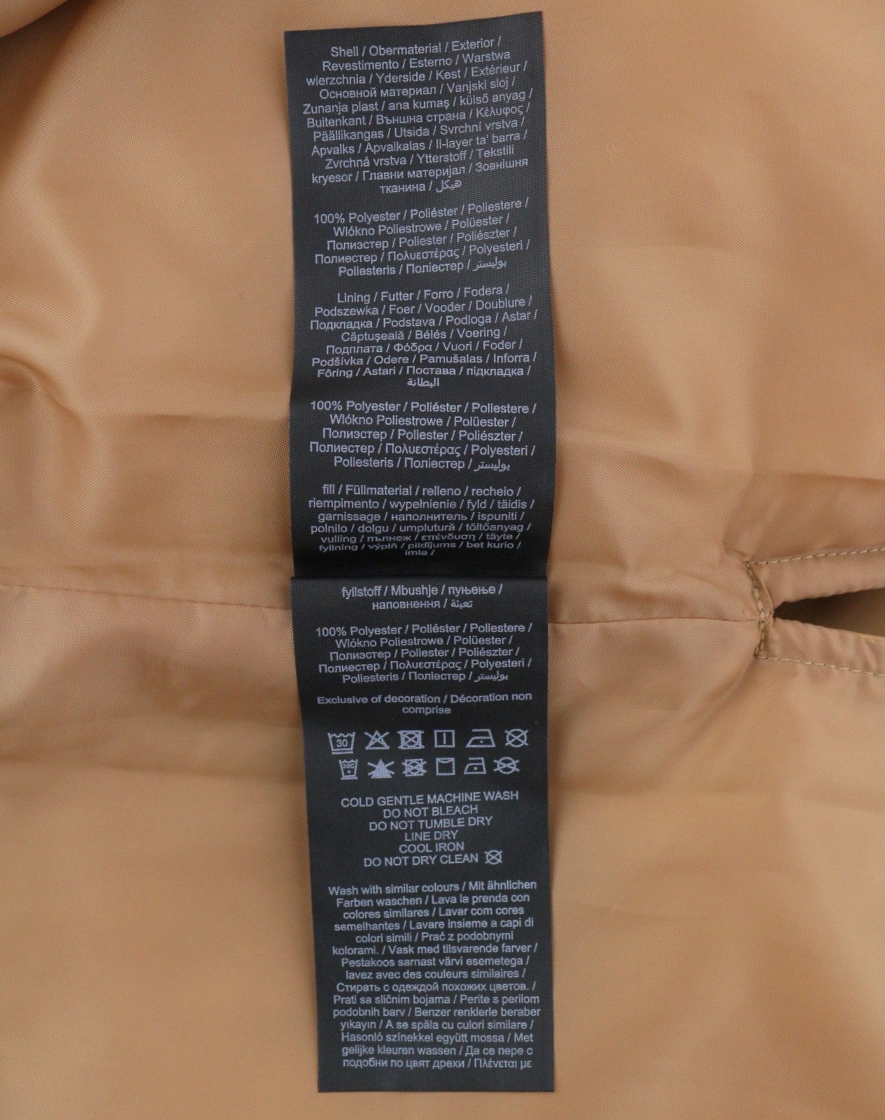 PIECES Key Light Padded Women Jacket XL Brown Quilted Padded Snap Buttons