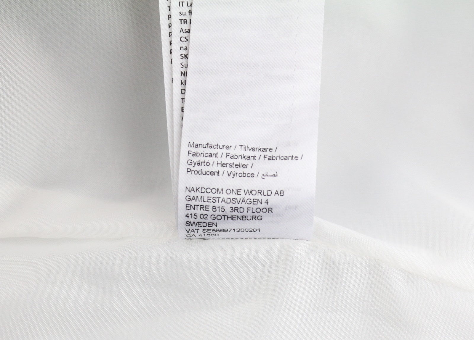 NA-KD Melange Padded Drawstring Women Jacket EU38 Grey Spread Padded Full Zip