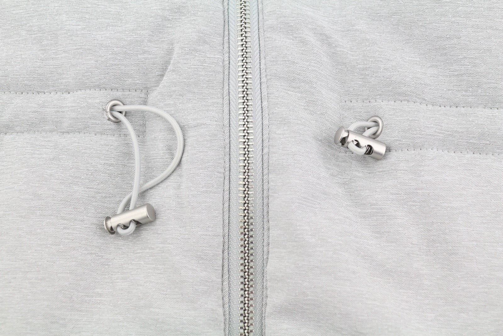 NA-KD Melange Padded Drawstring Women Jacket EU38 Grey Spread Padded Full Zip