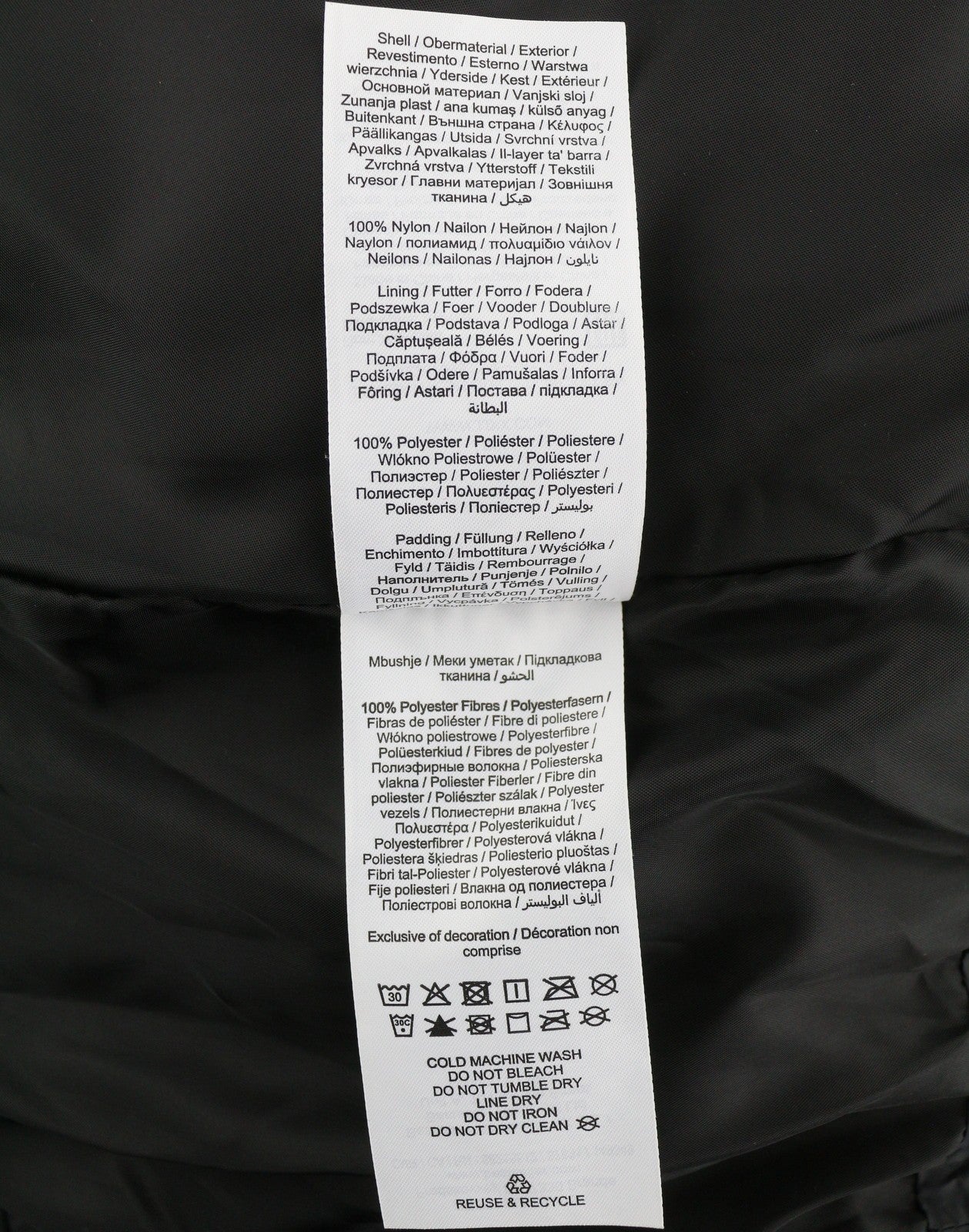 JJXX Jack&Jones Saga Nylon Quilted Women Jacket XL Black Oversized Hidden Hood