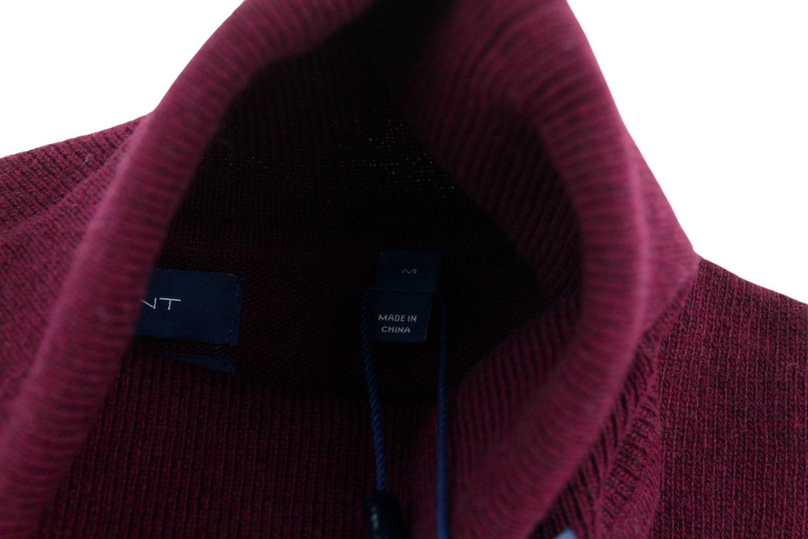 GANT Extra Fine Lambswool Rollneck Women Jumper M Burgundy Melange Pullover