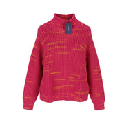 GANT Multicolor TurtleNneck Women Jumper XL Peacock Pink Wool Knit Pullover