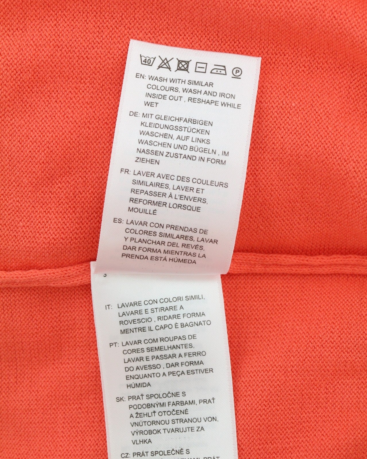 GANT Cotton V-Neck Women Jumper XL Strong Coral Tight-knit Pullover