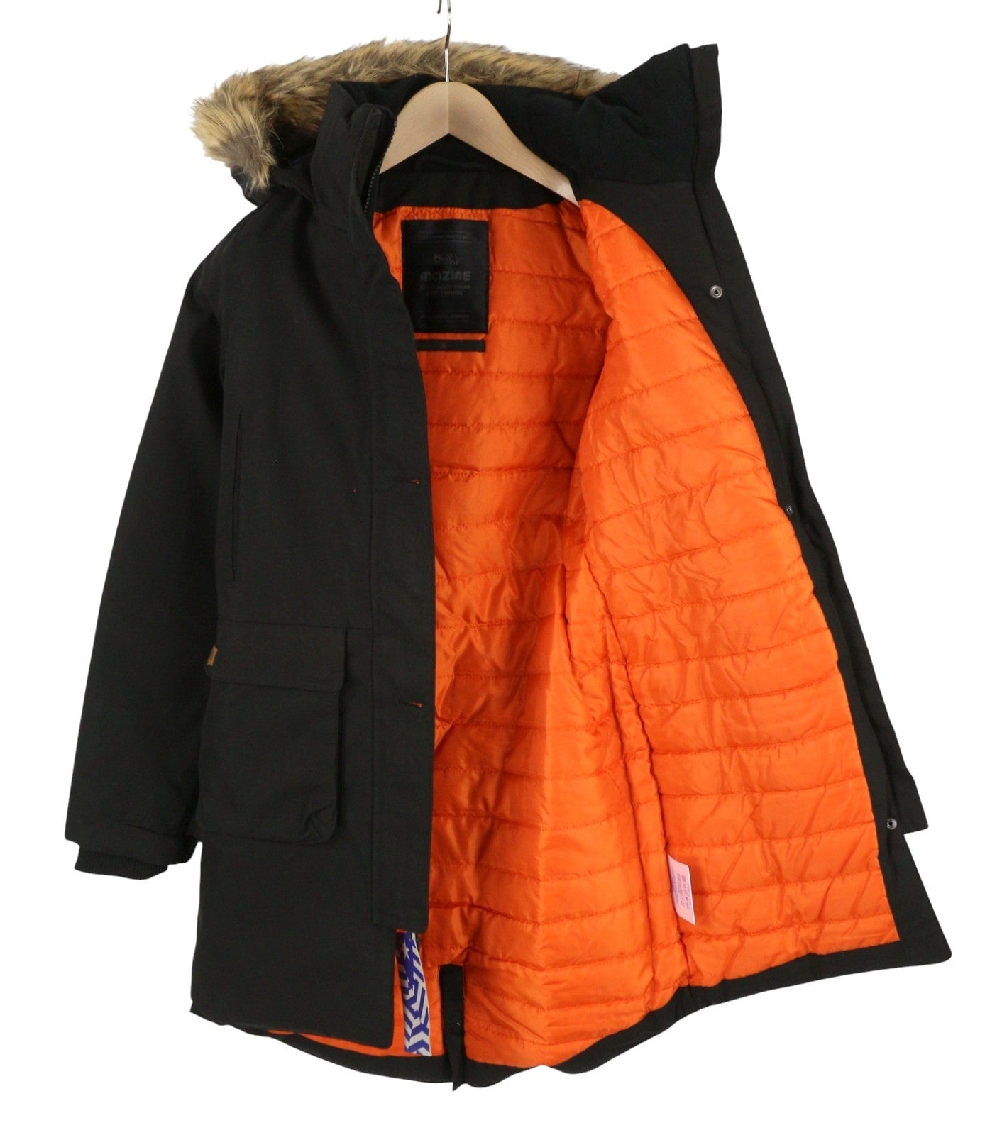 MAZINE Calgary Parka Women Jacket S Black Padded Hooded Mid-Length