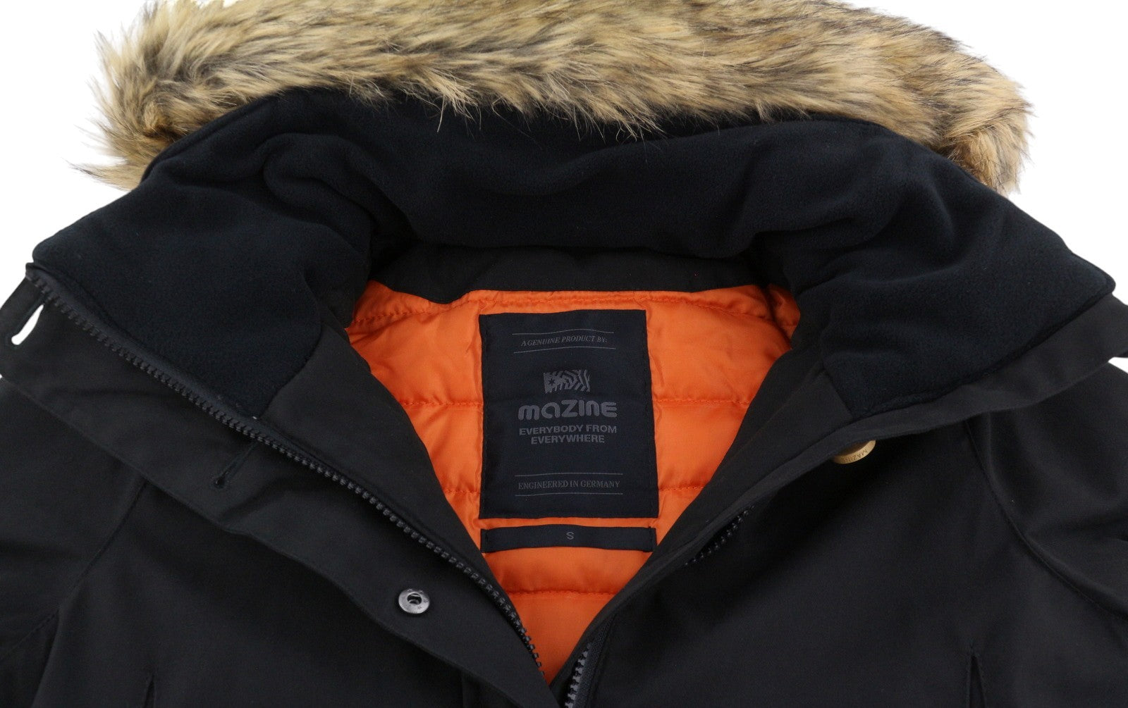 MAZINE Calgary Parka Women Jacket S Black Padded Hooded Mid-Length