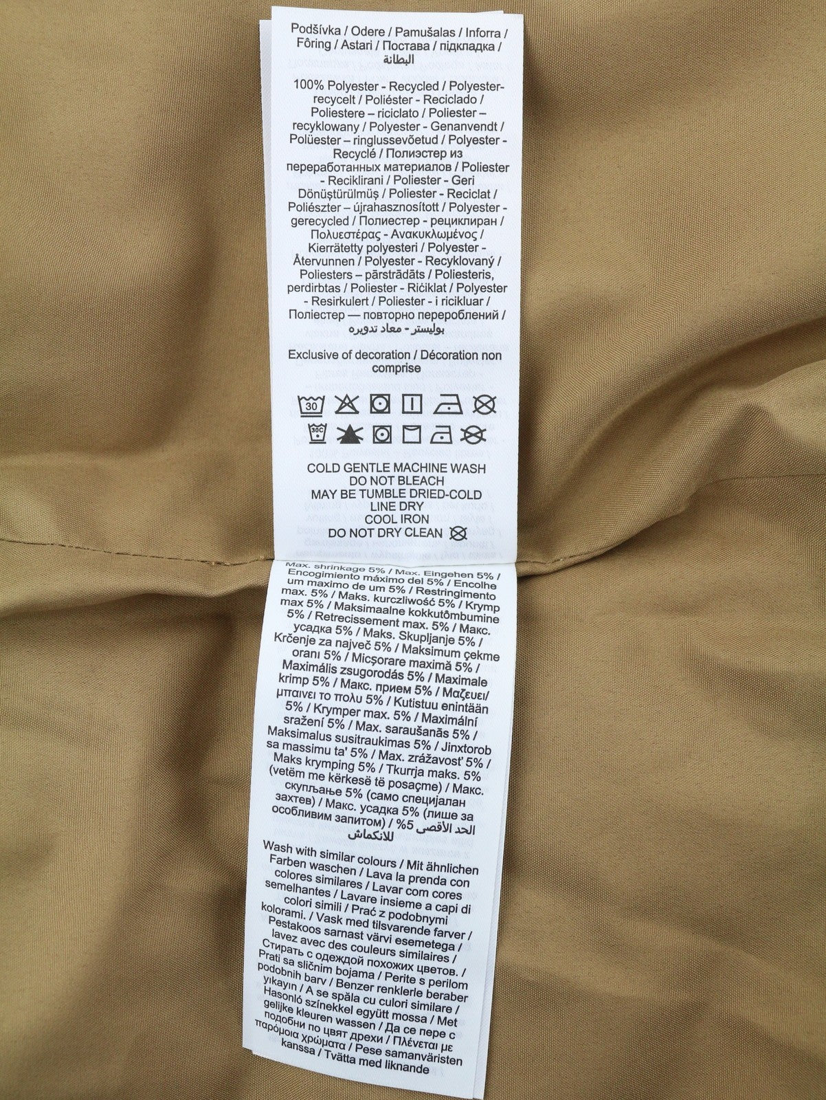 YAS Roberta Padded Women Waistcoat M Brown Quilted High Neck Full Zip Vest