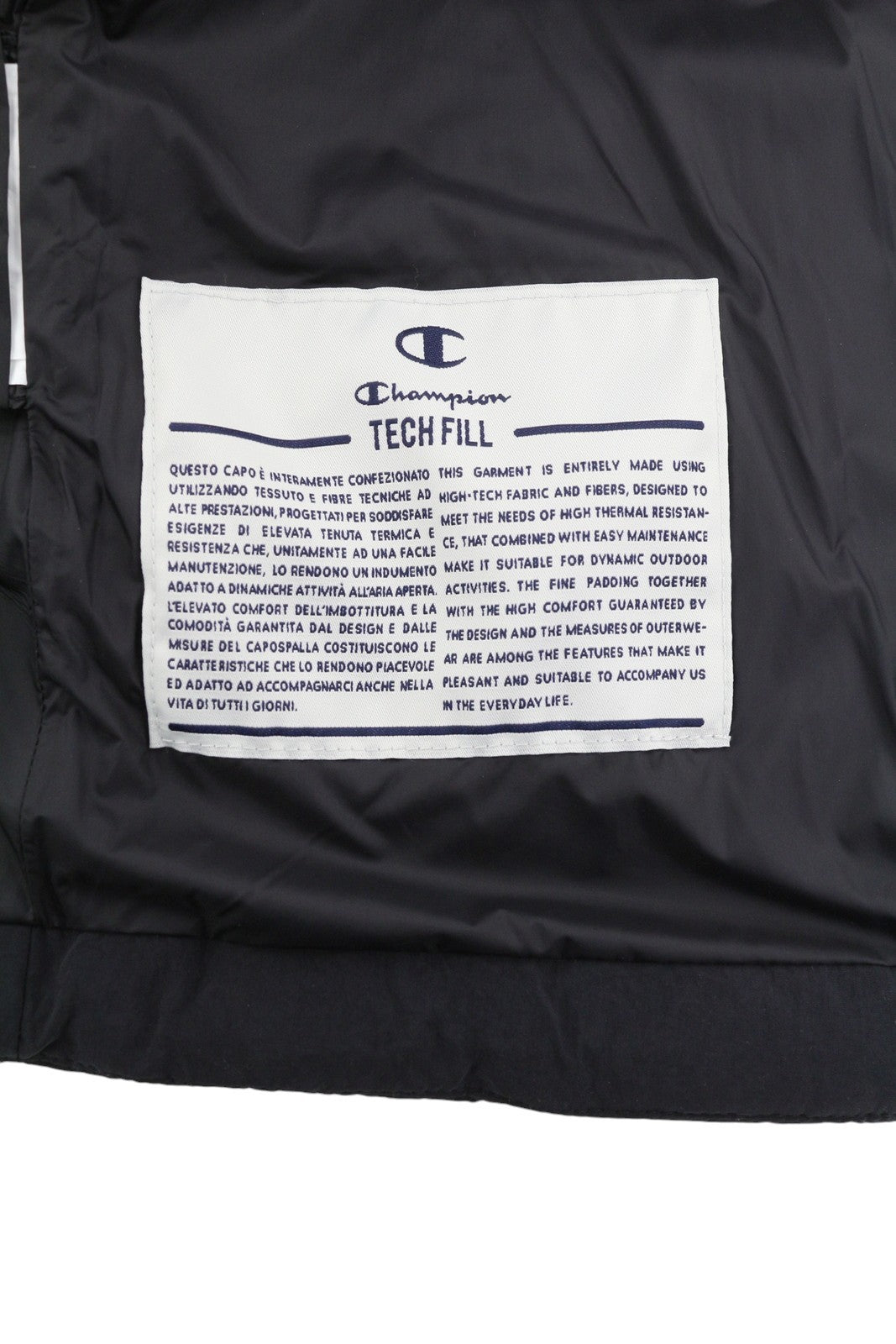 CHAMPION Women Waistcoat XS Black Tech Fill Padded Quilted High Neck Zipper