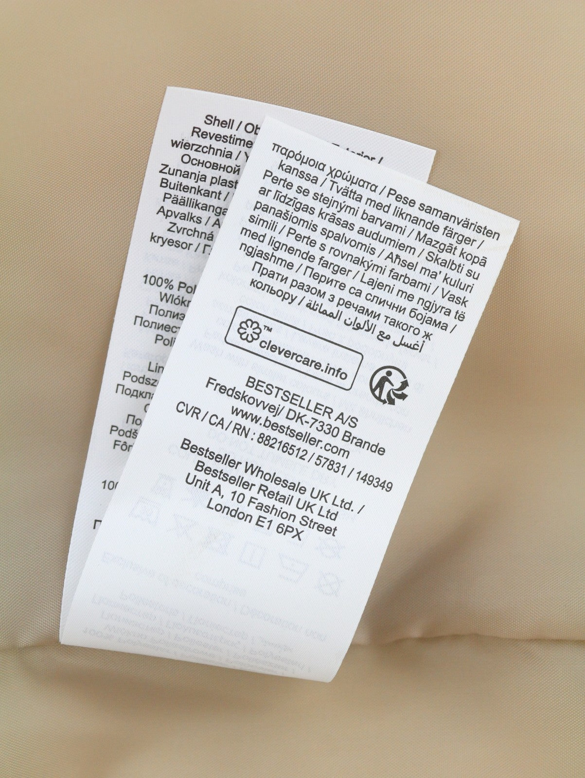 PIECES Louie Short Puffer Women Jacket S Silver Mink Padded Quilted Hooded Zip