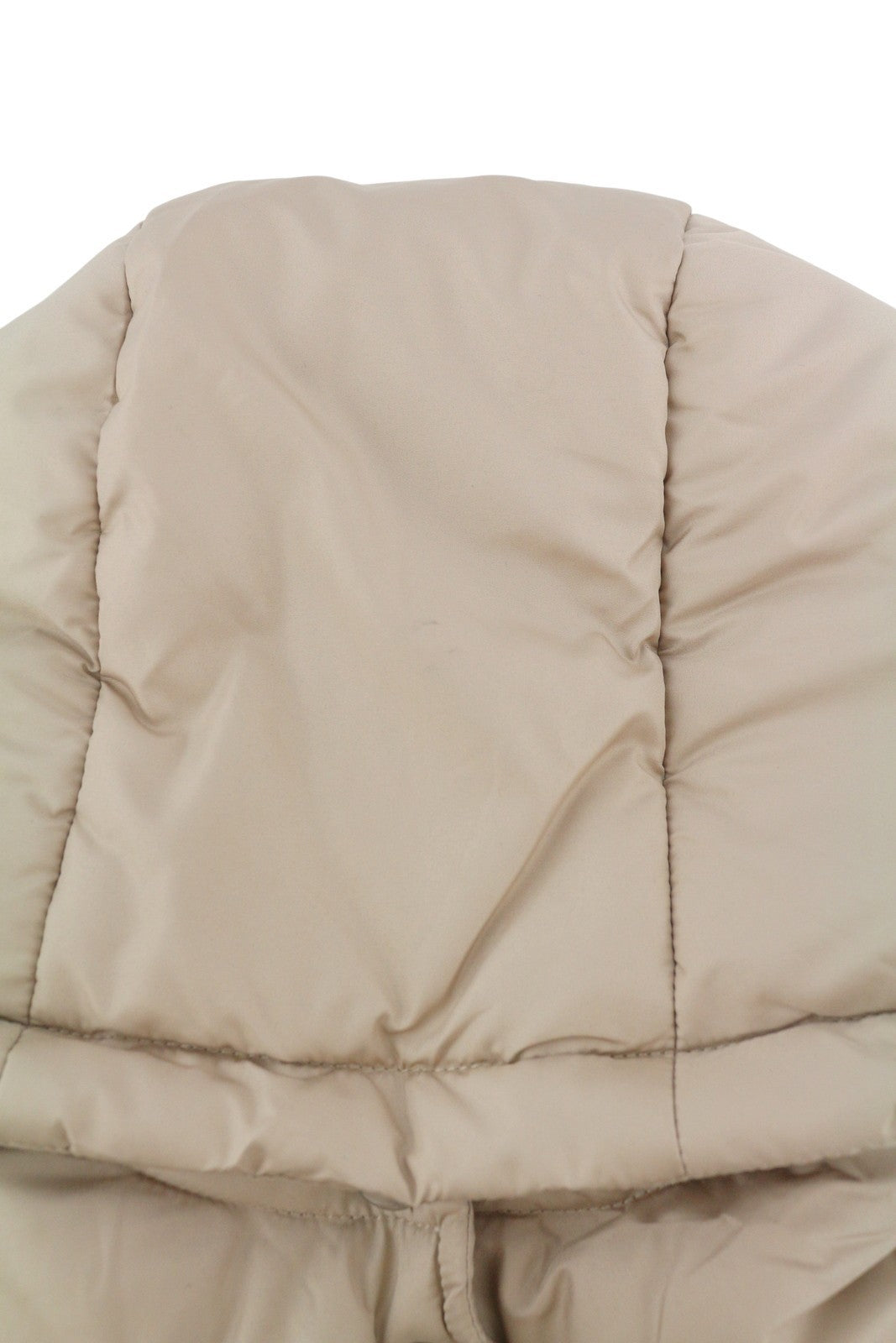 PIECES Louie Short Puffer Women Jacket S Silver Mink Padded Quilted Hooded Zip