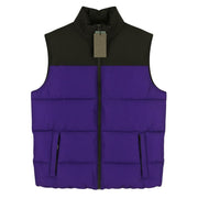 ONLY & SONS Mario Life Puffer Men Waistcoat M Violet Padded Quilted High Neck