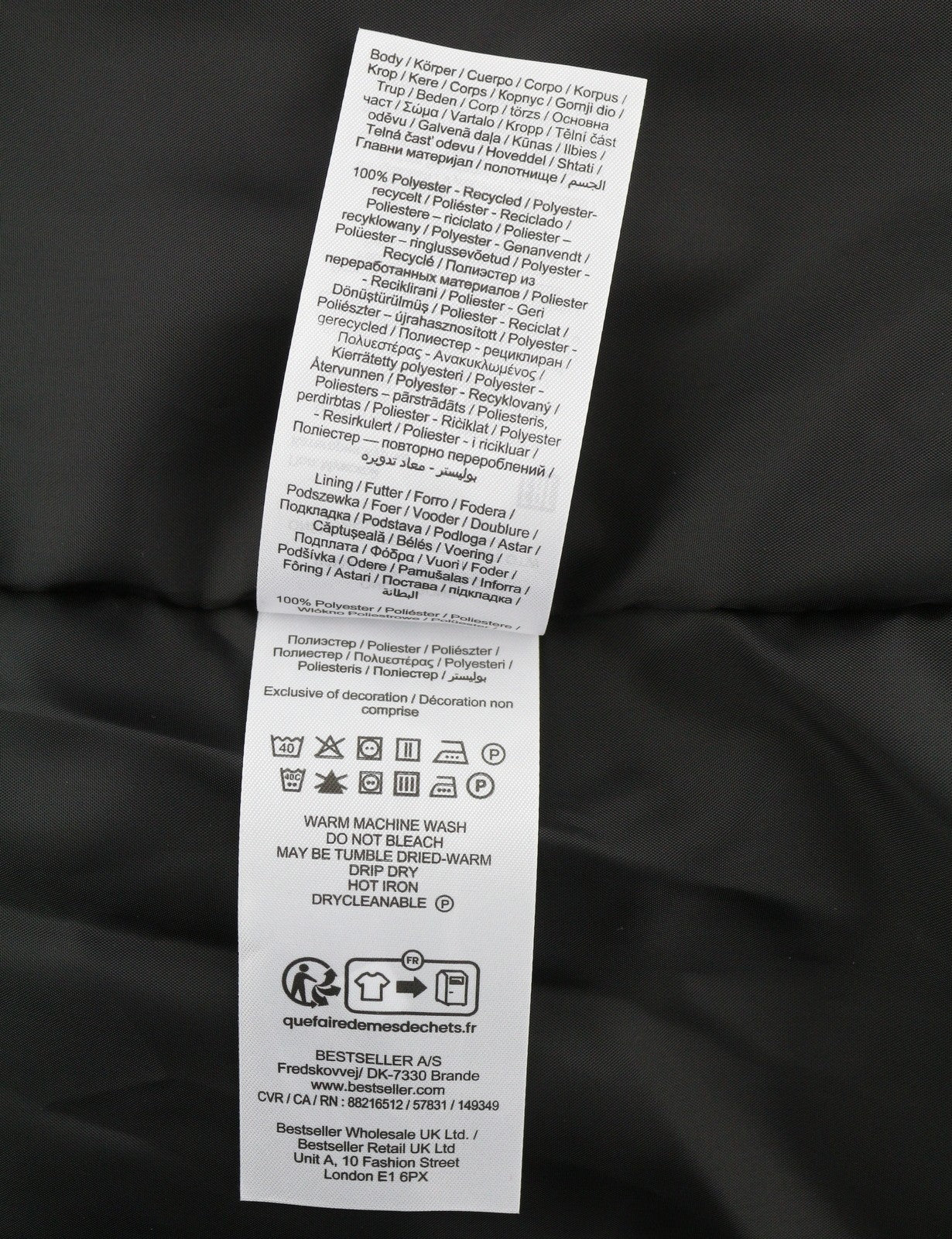 ONLY & SONS Mario Life Puffer Men Waistcoat M Violet Padded Quilted High Neck