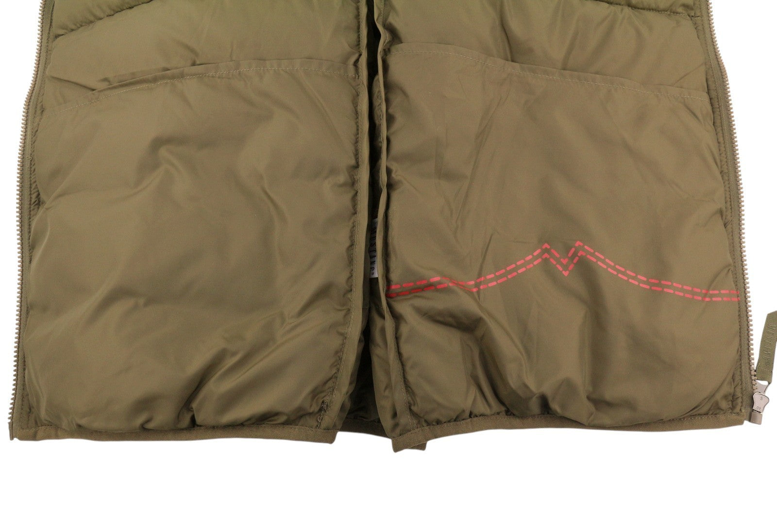 MUSTANG Dennis Light Padded Men Waistcoat M Brown Band Neck Quilted Zip Vest