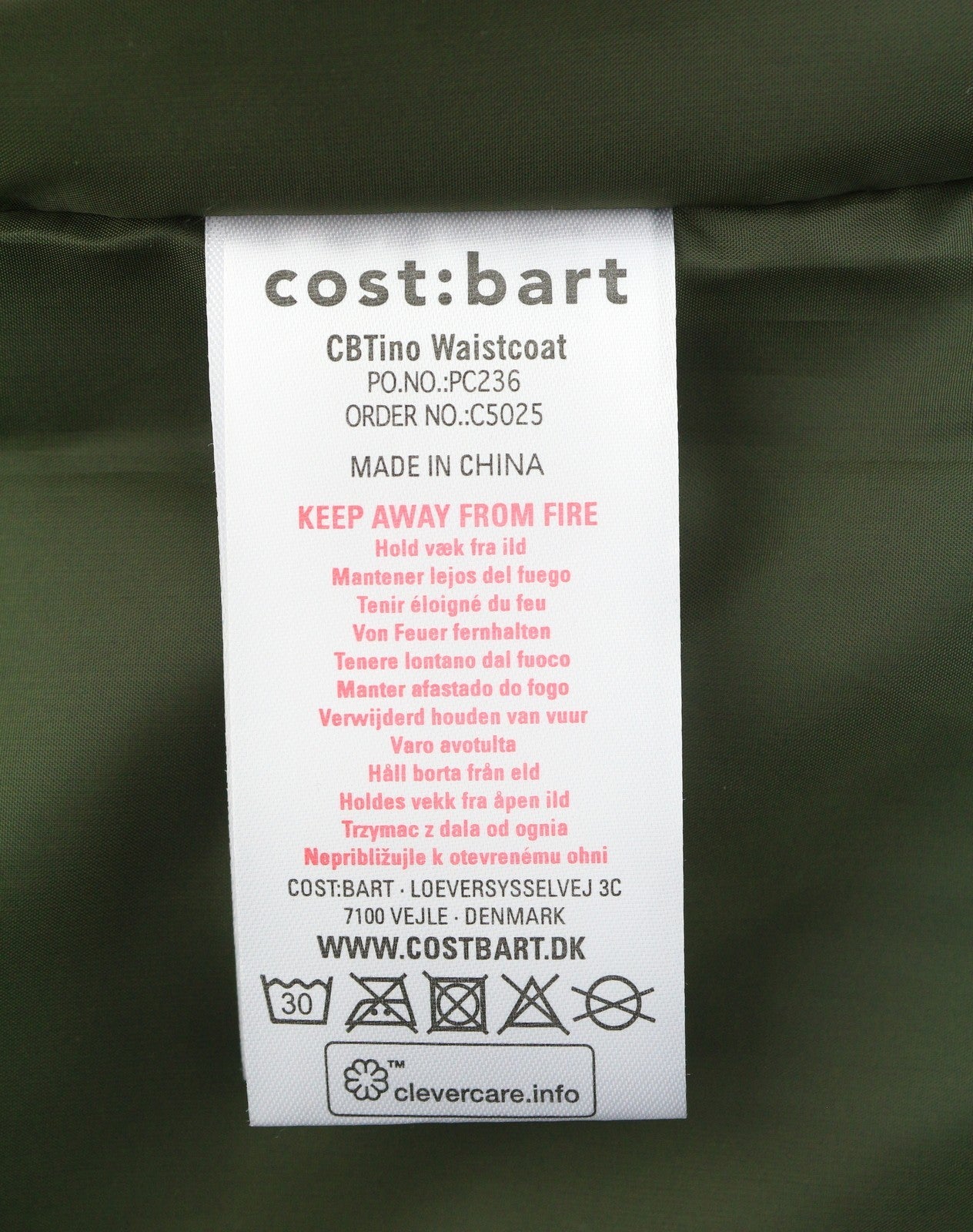 COST:BART CBTino Men Waistcoat XL Forest Night Green Padded Patch Pockets Vest