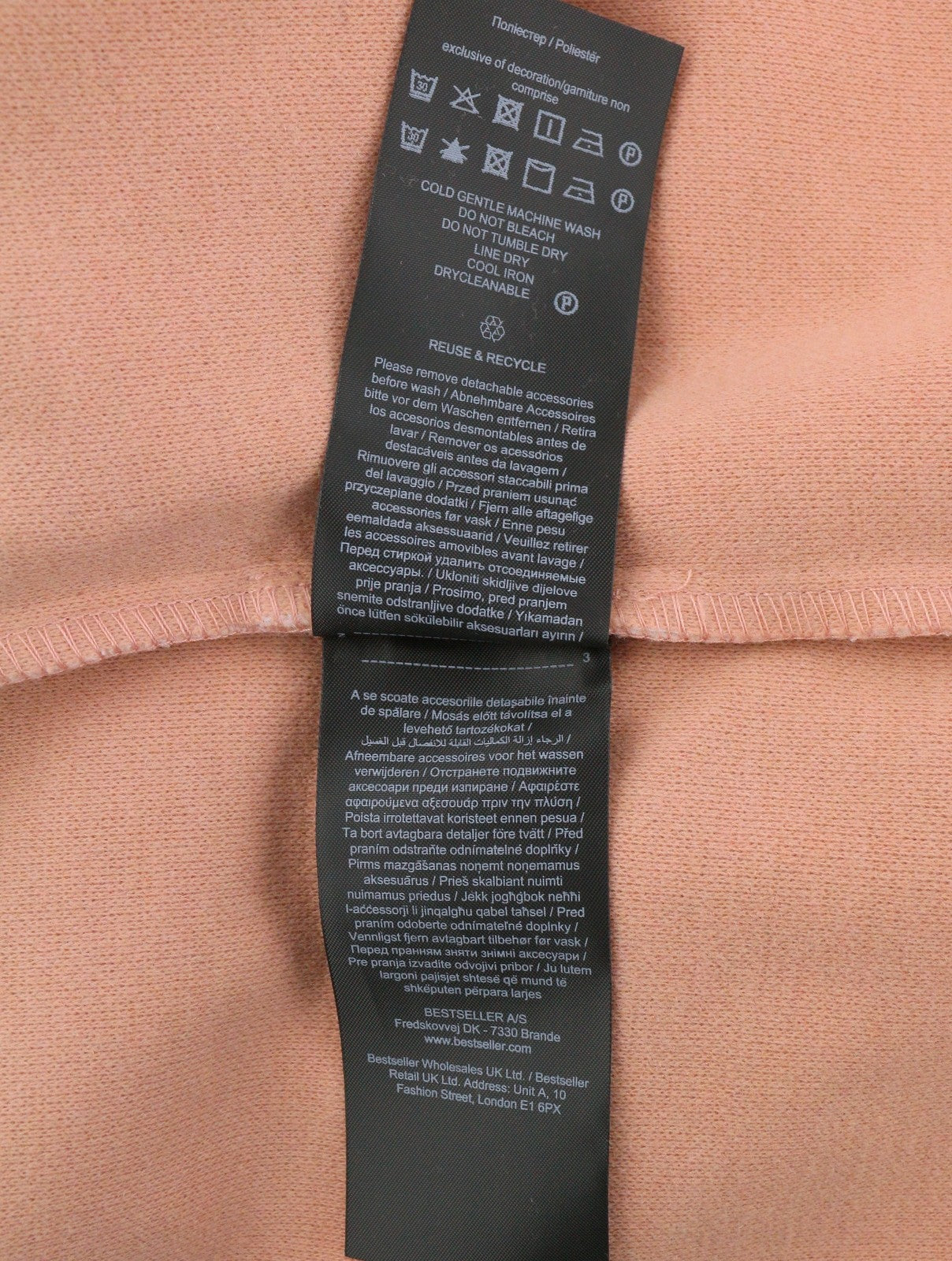 ONLY Dawn BF Shacket Women Coat M Light Pink Melange Snap Buttons Belted