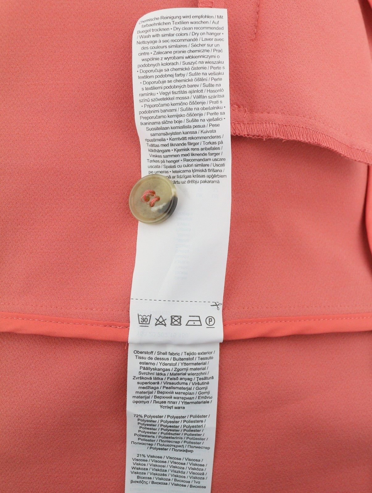 S.OLIVER Women Blazer EU42 Pink Hidden Button Spread Neck Unlined